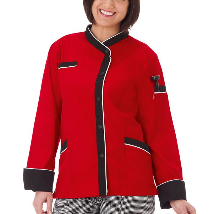 5 Star Chef Apparel Apparel Womens Long Sleeve Chef Coat
