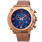 Joshua & Sons Mens Rose Goldtone Strap Watch-j-58rg