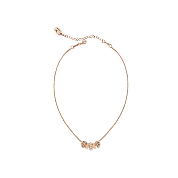 Nicole By Nicole Miller Crystal Rose Gold-tone Necklace