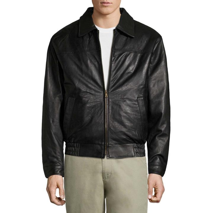 Vintage Leather Lambskin Bomber Jkt Leather Bomber Jacket