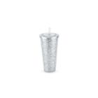 Glam Silver Double Walled Glitter Tumbler By Blush