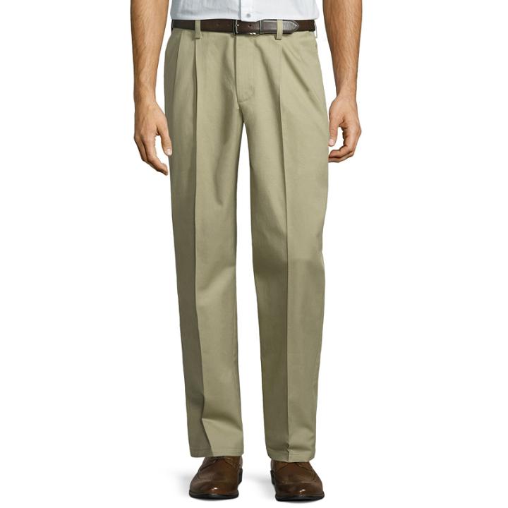 St. John's Bay Stretch Iron Free Expandable Waist Pleat Pant