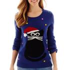 By Design Long-sleeve Kitty Cat Christmas Sweater