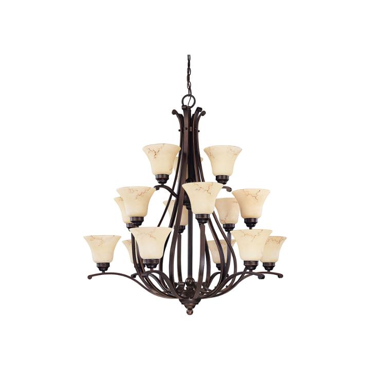 Filament Design 15-light Copper Espresso Chandelier
