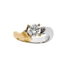 1 Ct. Diamond 14k Two-tone Gold Solitaire Ring