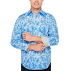 Society Of Threads Long Sleeve Abstract Button-front Shirt