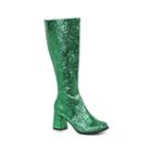 Women's Green Glitter Gogo Boots