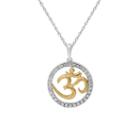 Womens 1/5 Ct. T.w. Genuine White Diamond 10k Gold Over Silver Pendant Necklace