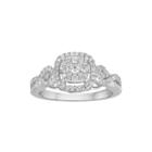 1/2 Ct. T.w. Diamond And Lab-created Sapphire 10k White Gold Ring