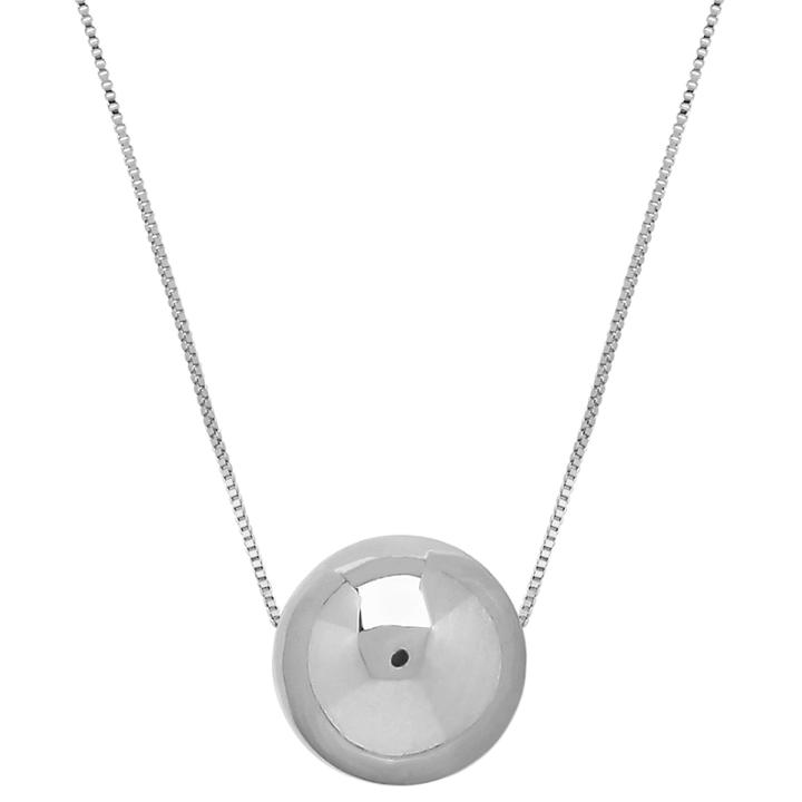 14k White Gold 18 Inch Bead Pendant Necklace