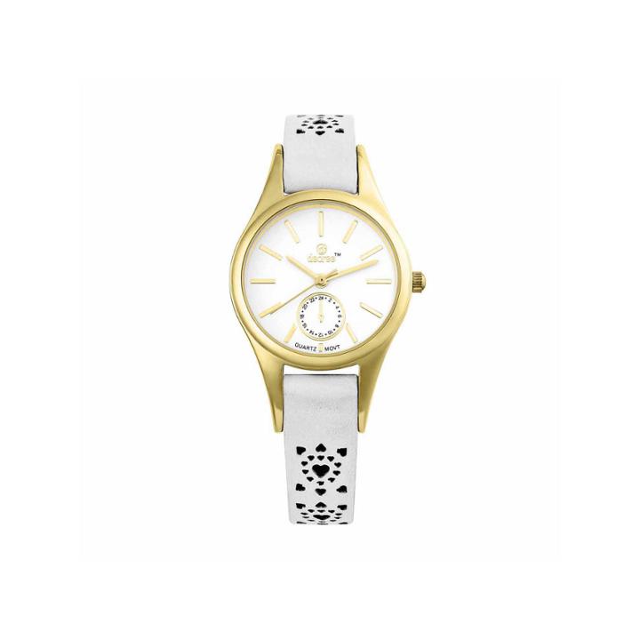 Decree Womens White Strap Watch-pt1072gdwt