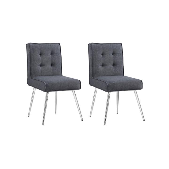 Astra Gray 2-pc. Tufted Fabric Slipper Chair