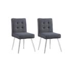 Astra Gray 2-pc. Tufted Fabric Slipper Chair