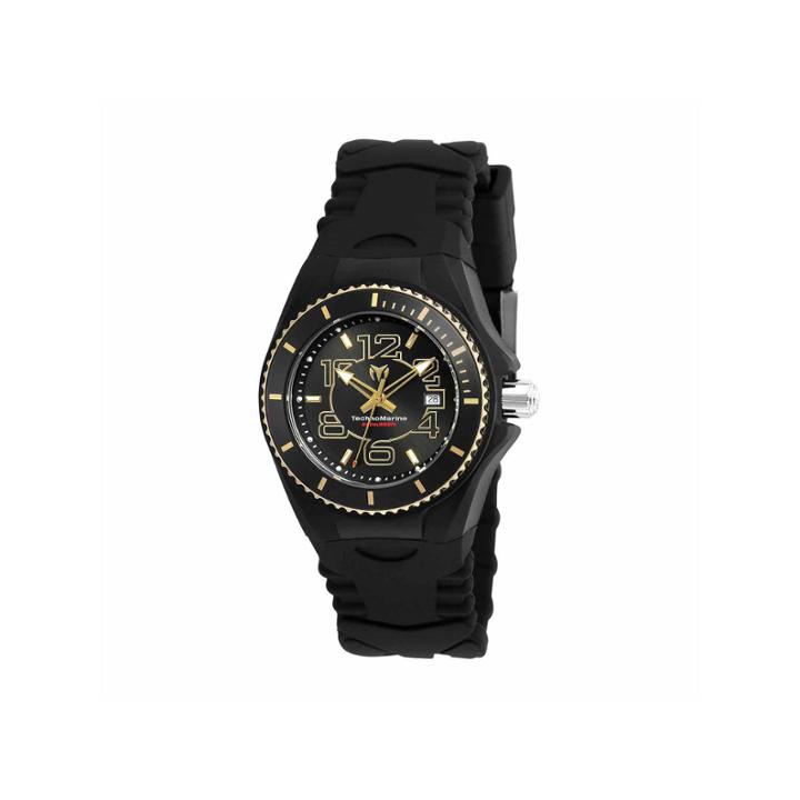 Techno Marine Womens Black Strap Watch-tm-115131