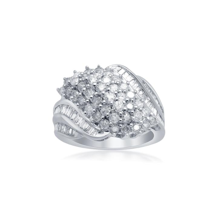 2ct. T.w. Diamond 10k White Gold Ring