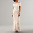 Melrose Short Sleeve Lace Wedding Gown