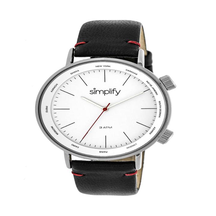 Simplify Unisex Black Strap Watch-sim3301