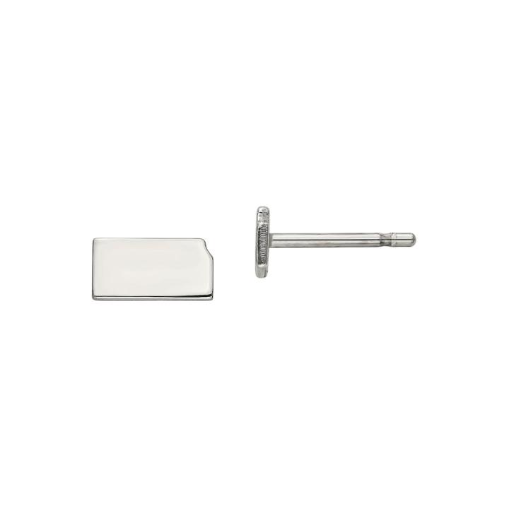 Personalized Sterling Silver Kansas Stud Earrings