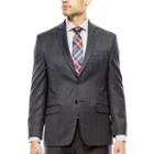 Collection By Michael Strahan Charcoal Windowpane Suit Jacket - Classic Fit