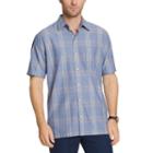 Van Heusen Short Sleeve Textured Weave Camp Button-front Shirt