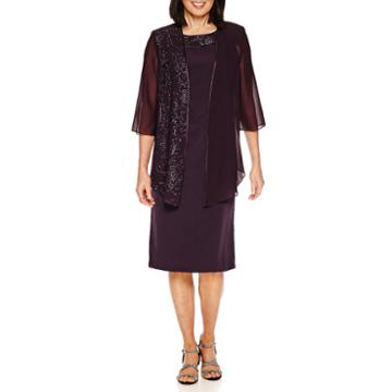 Maya Brooke 3/4 Sleeve Jacket Dress