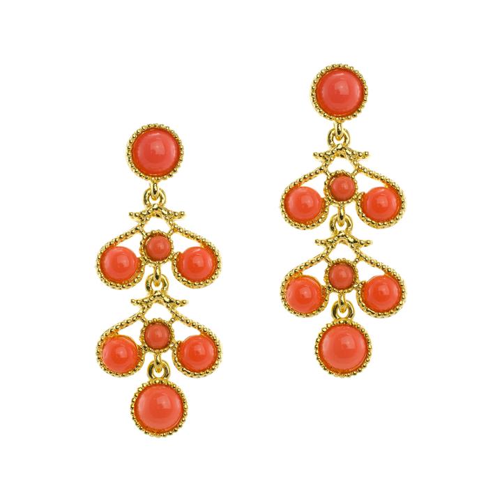 Kjl By Kenneth Jay Lane Simulated Coral Drop Earrings