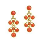 Kjl By Kenneth Jay Lane Simulated Coral Drop Earrings