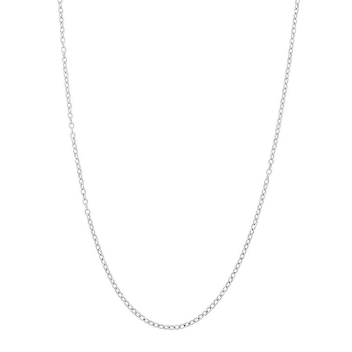 10k White Gold Solid Cable 20 Inch Chain Necklace