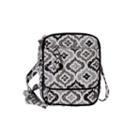 Waverly Black White Ikat Quilted Wos Crossbody Bag