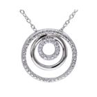 1/10 Ct. T.w. Diamond Sterling Silver Circle Pendant Necklace