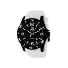Jivago Ultiimate Mens Black Dial White Silicone Strap Watch