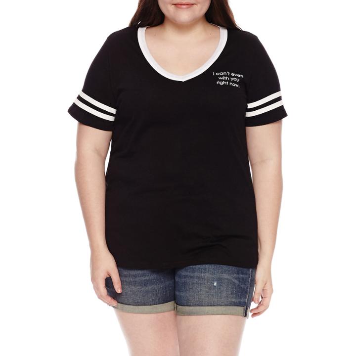 Short Sleeve V Neck Minons Graphic T-shirt