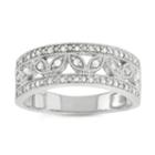 Womens 1/2 Ct. T.w. White Diamond Sterling Silver Band