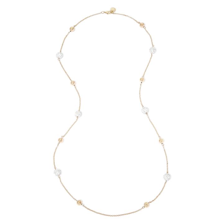 Monet Crystal Pav Gold-tone Ball Illusion Necklace