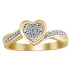 Womens 1/10 Ct. T.w. Diamond White Promise Ring