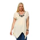 White Mark Grace Tunic Top-plus