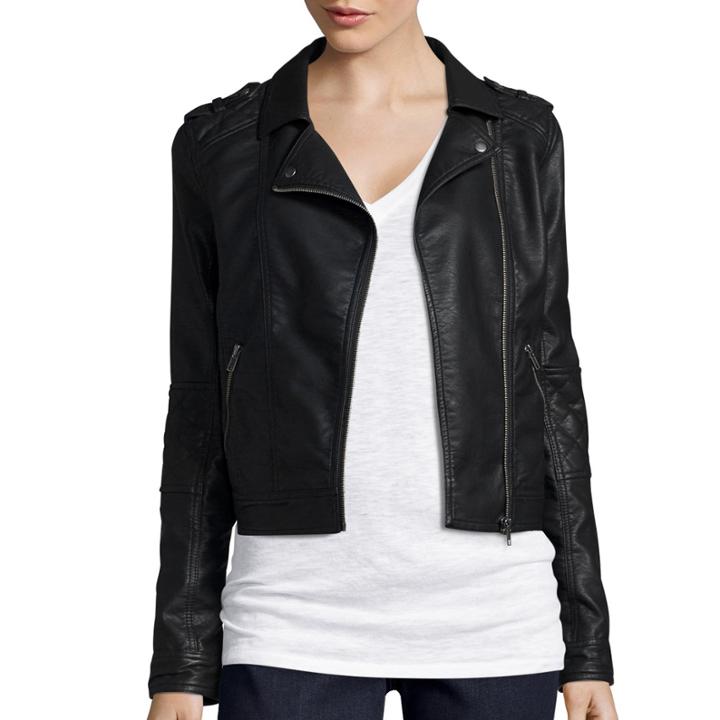 Arizona Faux Leather Moto Jacket - Juniors