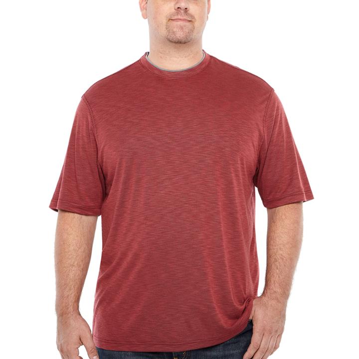 Van Heusen Air Crew Doubler Short Sleeve Crew Neck T-shirt-big And Tall