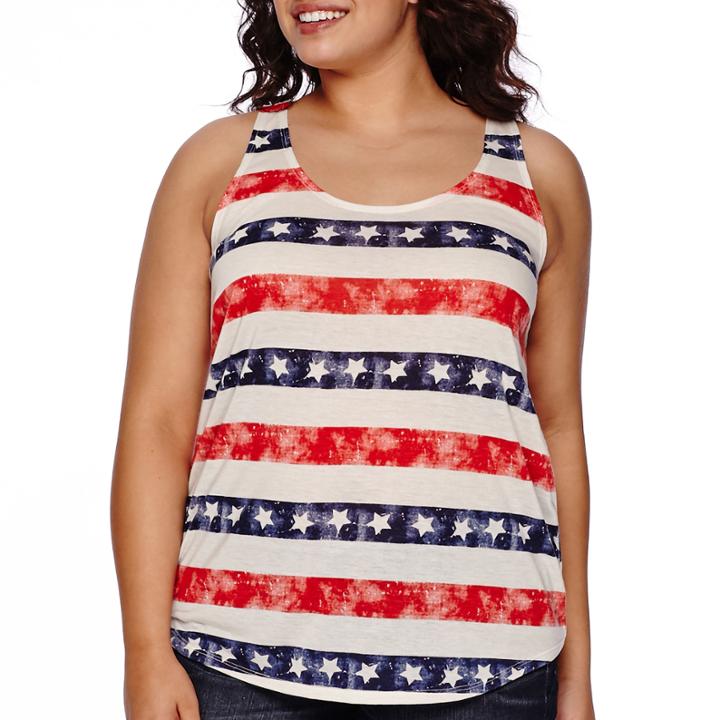 Arizona Easy Racerback Tank Top - Juniors Plus