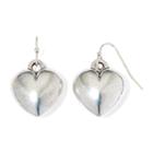 Aris By Treska Small Puff Heart Drop Earrings