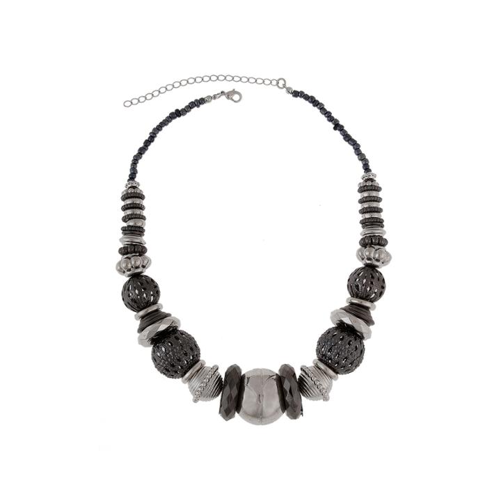 Bold Elements&trade; Silver-tone Hematite Necklace