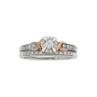Limited Quantities 1/4 Ct. T.w. Diamond 10k Two-tone Gold Bridal Ring Set