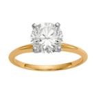 Womens 1 3/4 Ct. T.w. Moissanite White Round Engagement Ring
