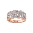 1/5 Ct. T.w. Diamond Rose Gold Over Silver Ring