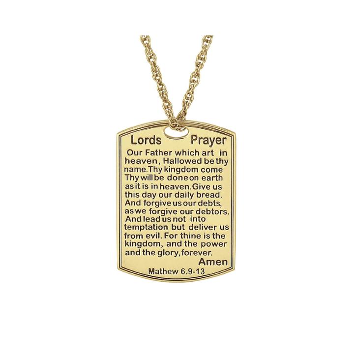 Personalized Lord's Prayer Pendant Necklace