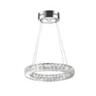 New Galaxy 10 Led Light Chrome Finish And Clear Crystal Oval Ring Dimmable Chandelier