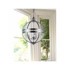 Warehouse Of Tiffany Olsen 3-light Clear Glass 16-inch Round Chrome-finish Chandelier