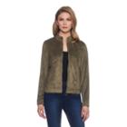 Skyes The Limit Sullivan County Faux Suede Motorcycle Jacket-plus