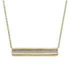 1/10 Ct. T.w. Diamond 10k Yellow Gold Bar Necklace