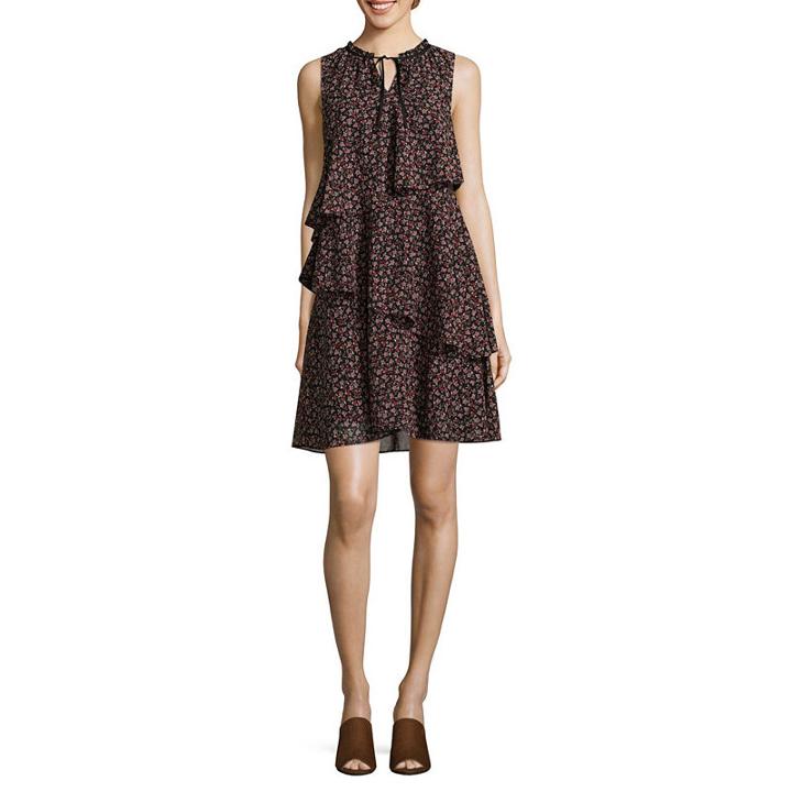 Libby Edelman Sleeveless Floral Swing Dresses